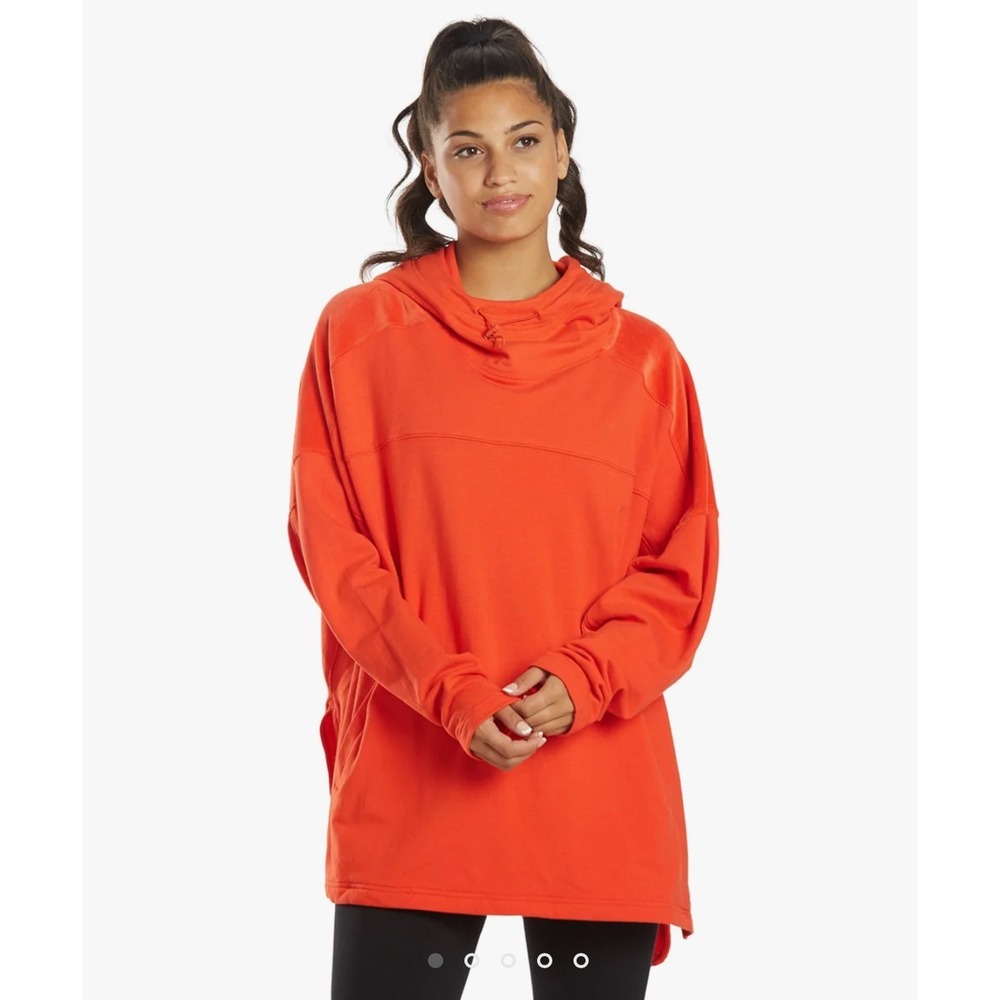 Free People FP Movement Latitude Hoodie Women's Small Red Pullover Oversized